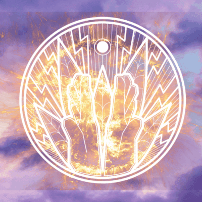 Jost Sauer logo with cosmic background