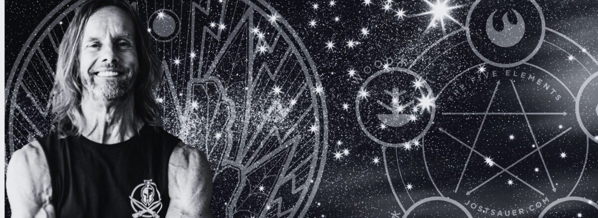 Jost Sauer against cosmic background